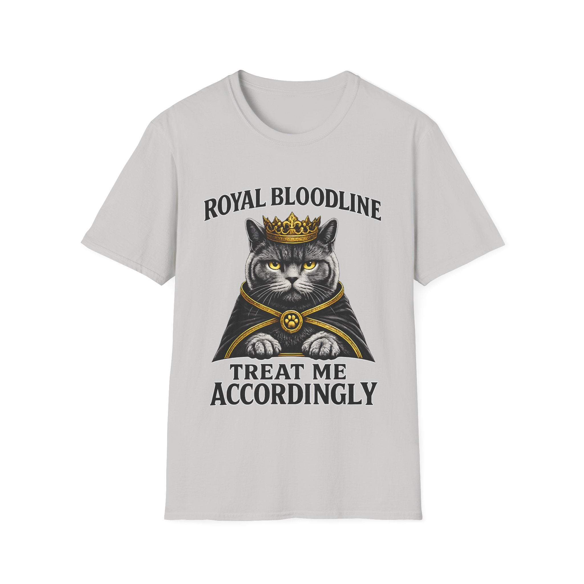 Royal Bloodline British Shorthair Cat Shirt – Treat Me Accordingly Funny Queen Cat Graphic Tee