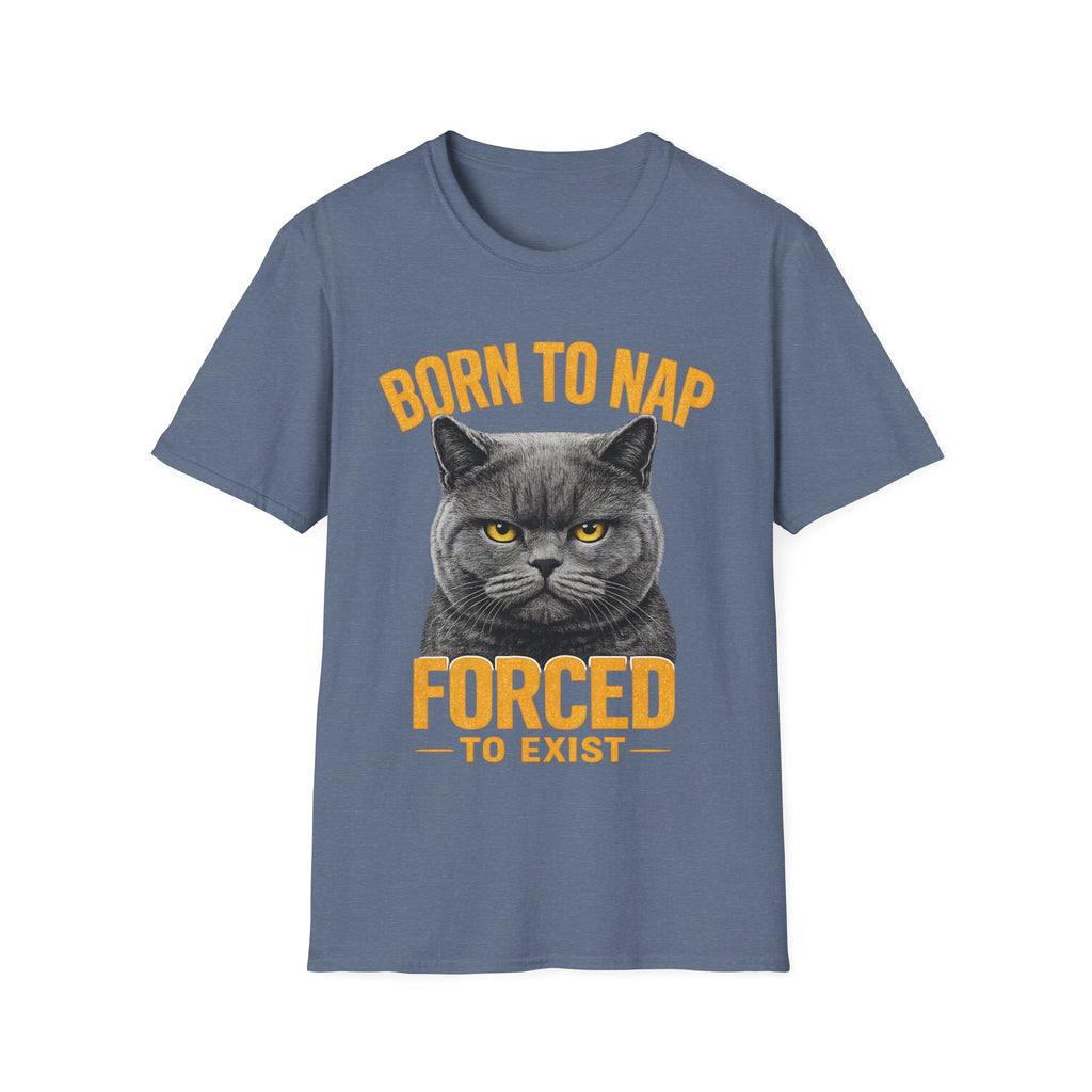 Born To Nap Forced To Exist Funny Cat T-Shirt