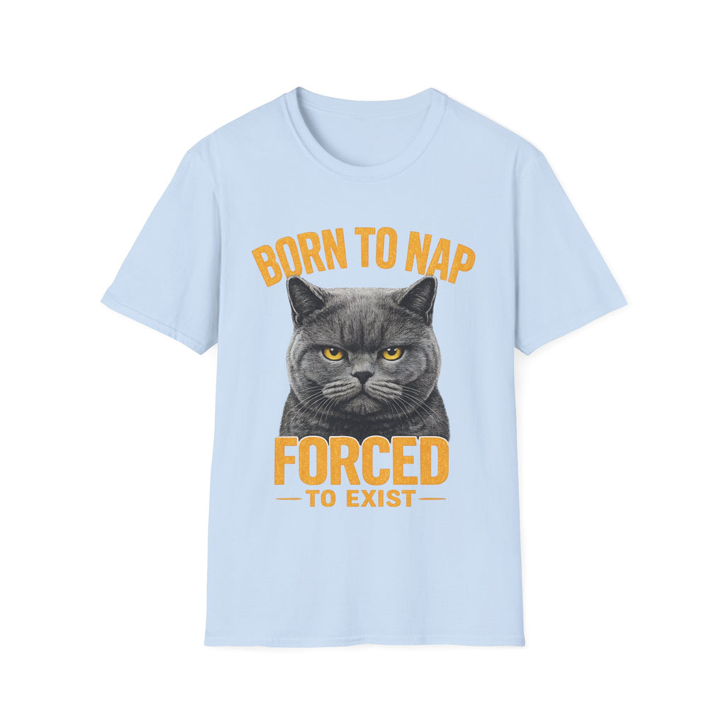Born To Nap Forced To Exist Funny Cat T-Shirt