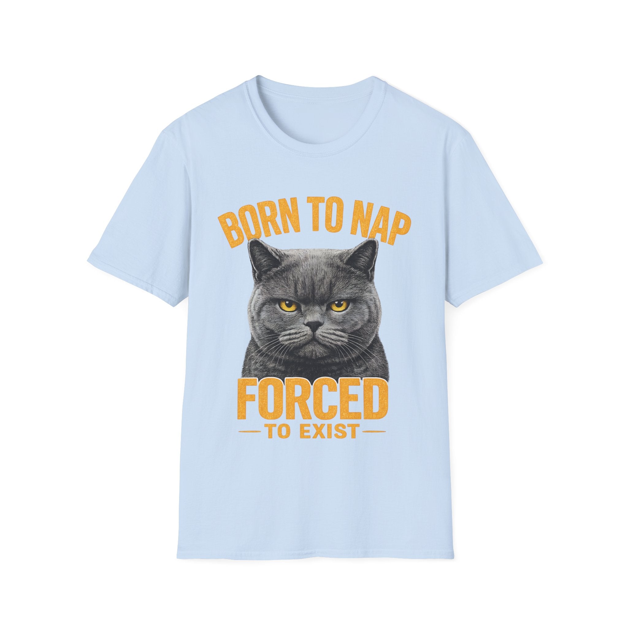 Born To Nap Forced To Exist Funny Cat T-Shirt