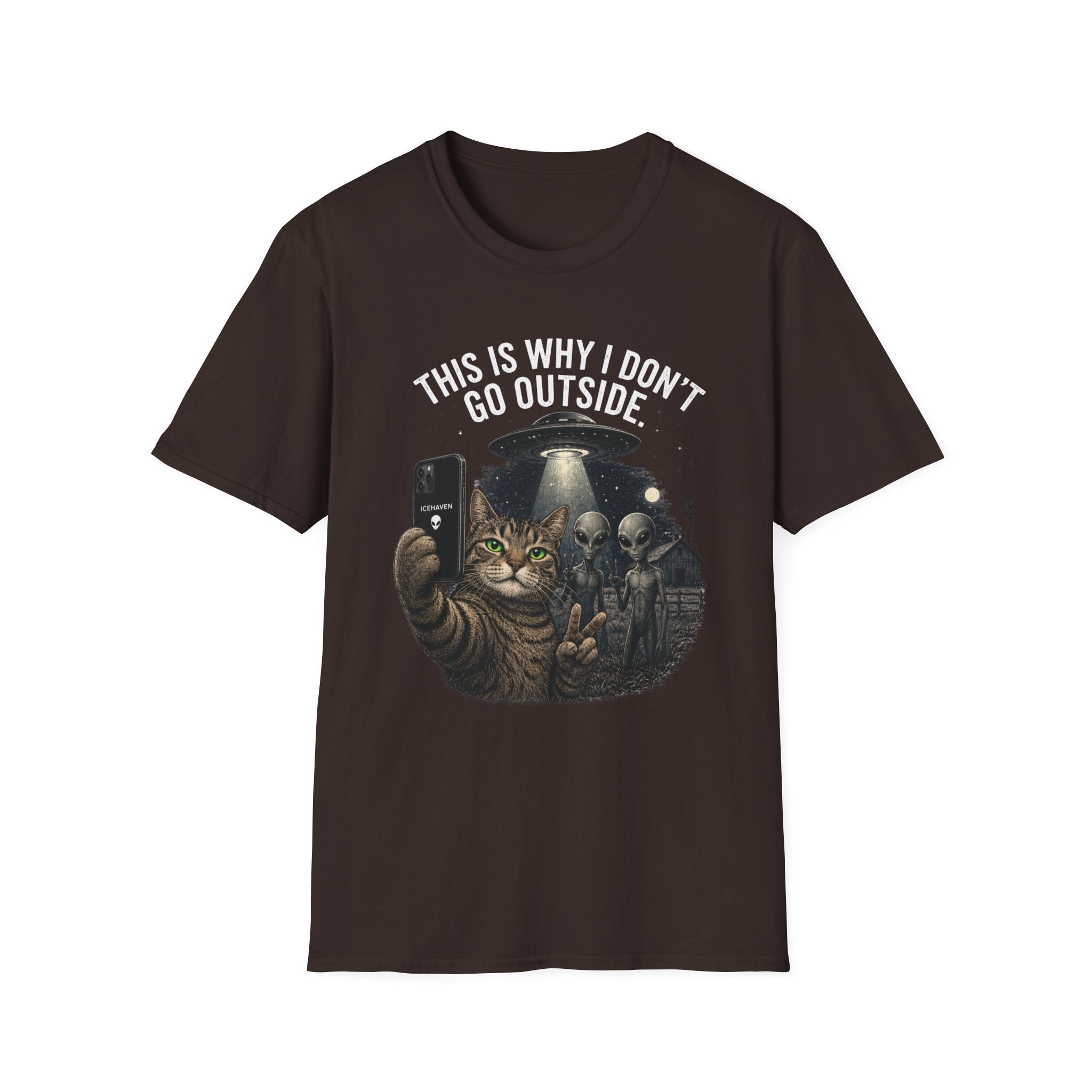 This Is Why I Don't Go Outside - Cat Alien T-Shirt