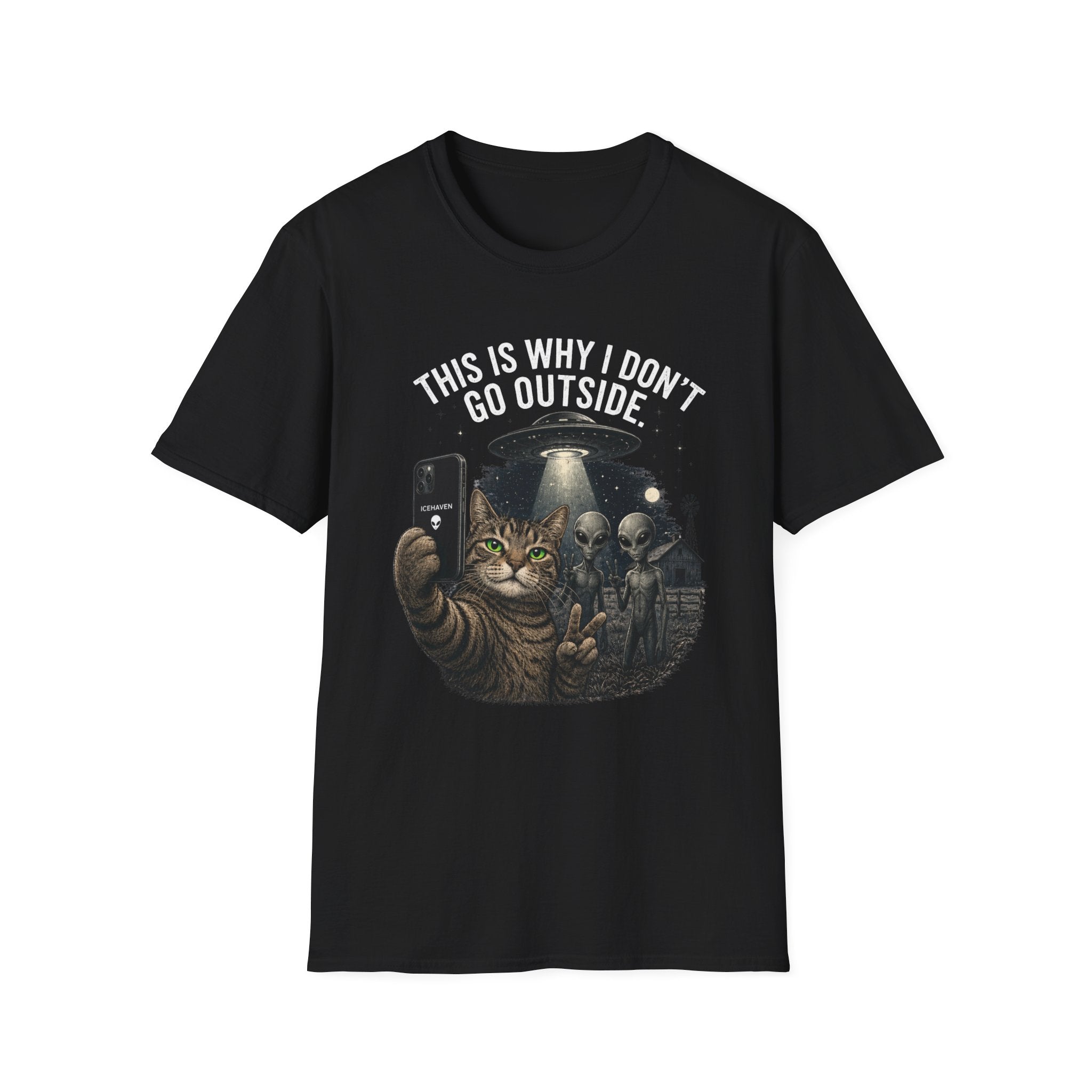 This Is Why I Don't Go Outside - Cat Alien T-Shirt