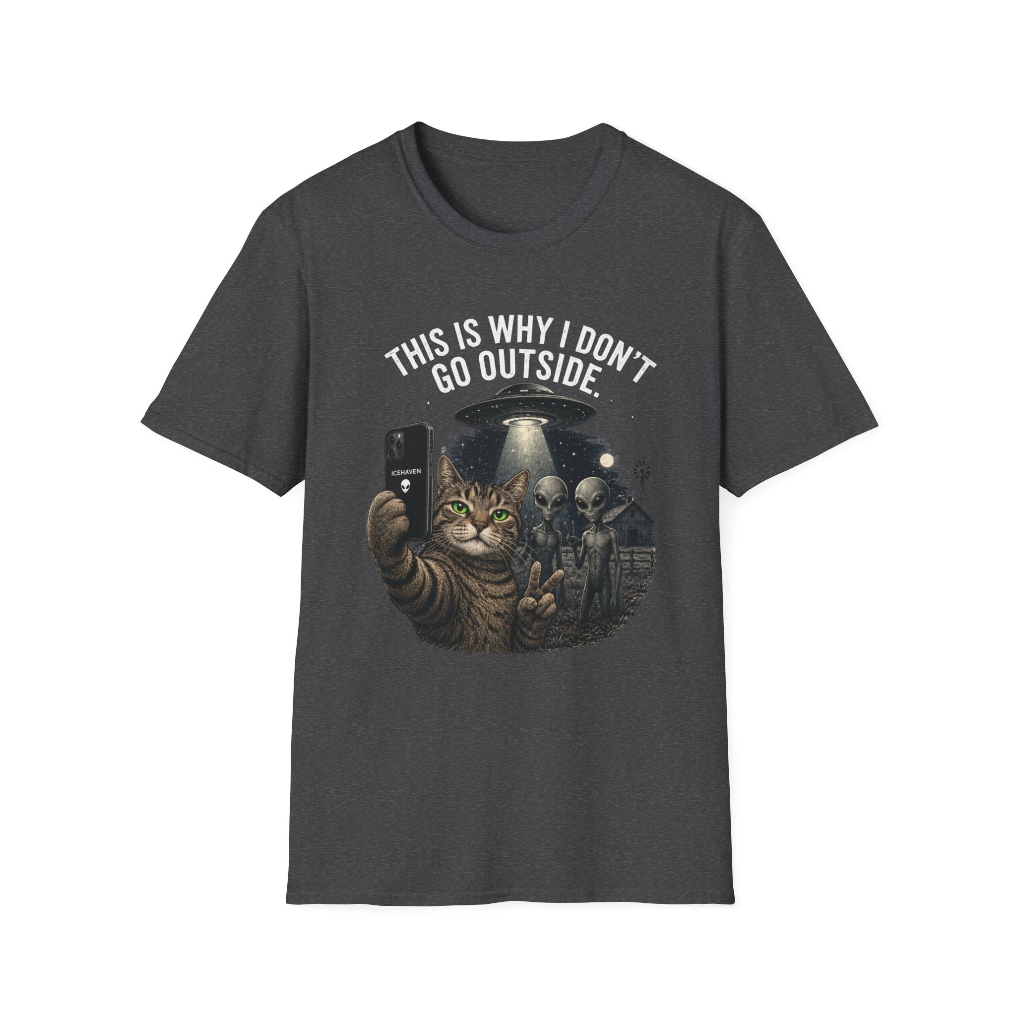 This Is Why I Don't Go Outside - Cat Alien T-Shirt