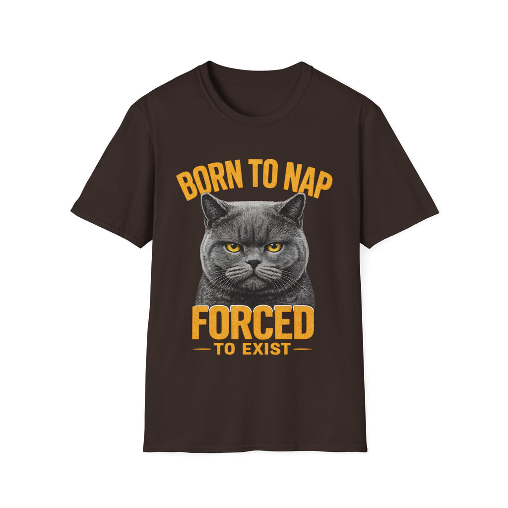 Born To Nap Forced To Exist Funny Cat T-Shirt