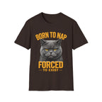 Born To Nap Forced To Exist Funny Cat T-Shirt