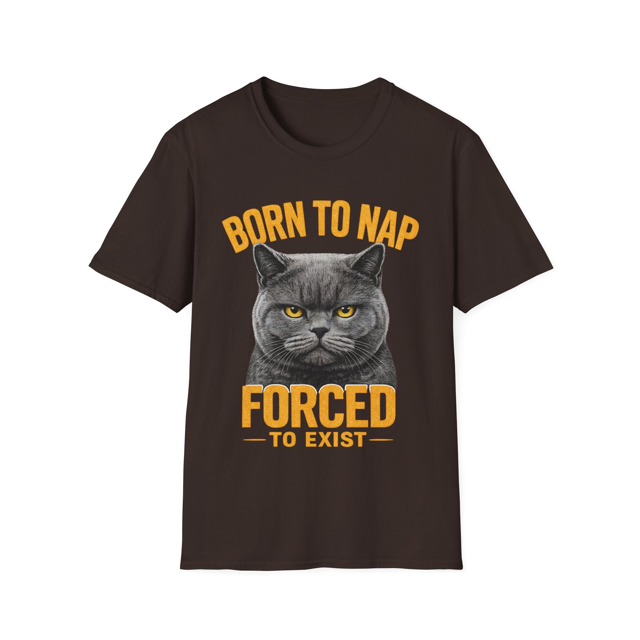 Born To Nap Forced To Exist Funny Cat T-Shirt