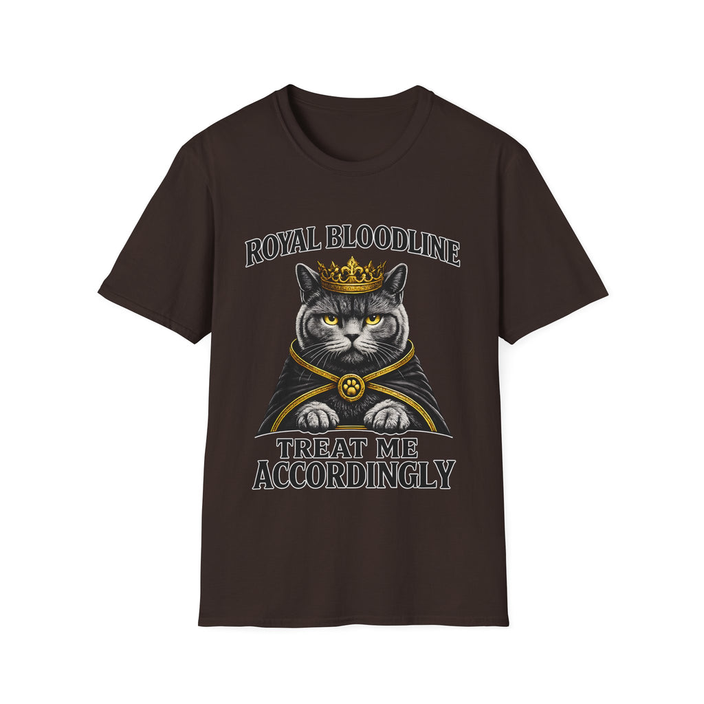 Royal Bloodline British Shorthair Cat Shirt – Treat Me Accordingly Funny Queen Cat Graphic Tee
