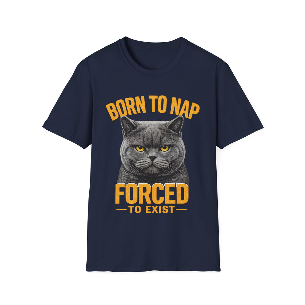 Born To Nap Forced To Exist Funny Cat T-Shirt