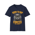 Born To Nap Forced To Exist Funny Cat T-Shirt