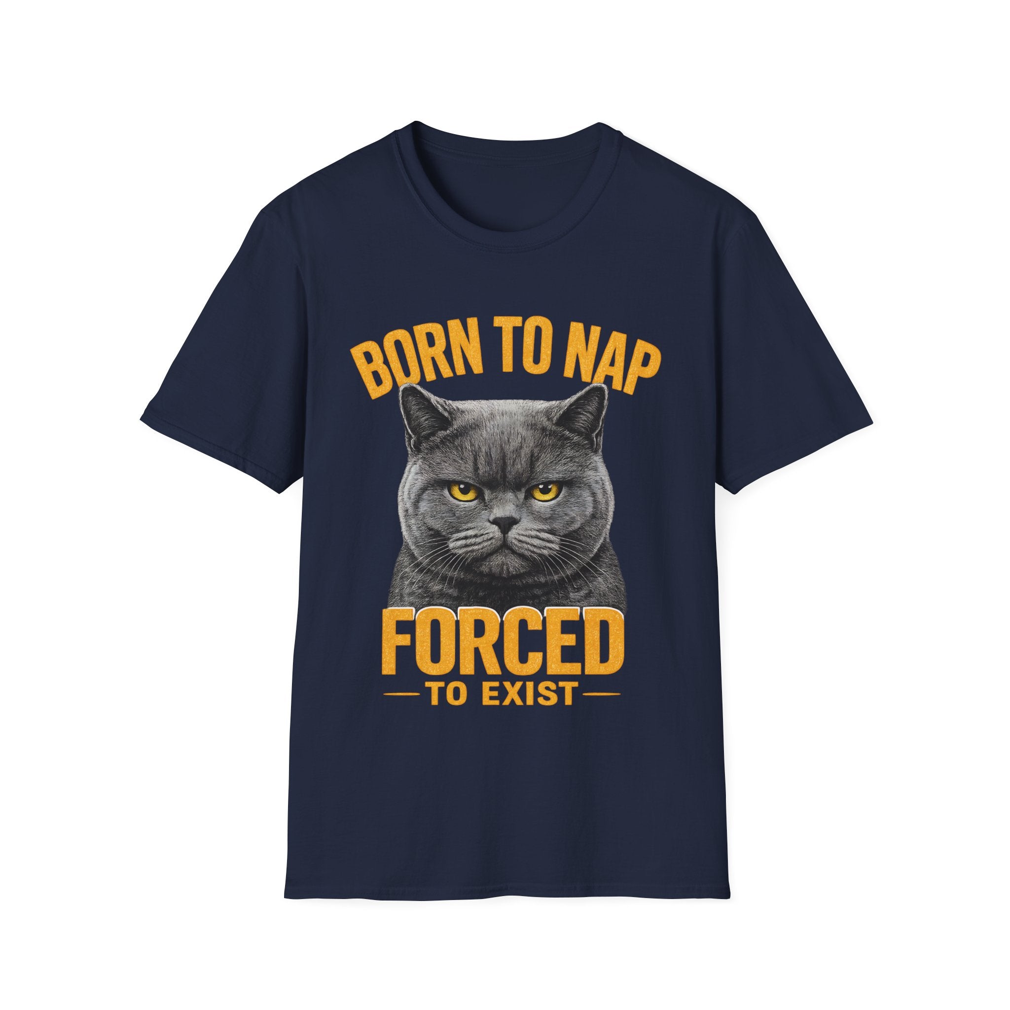 Born To Nap Forced To Exist Funny Cat T-Shirt