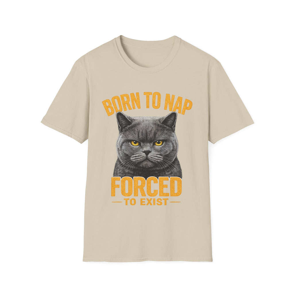 Born To Nap Forced To Exist Funny Cat T-Shirt