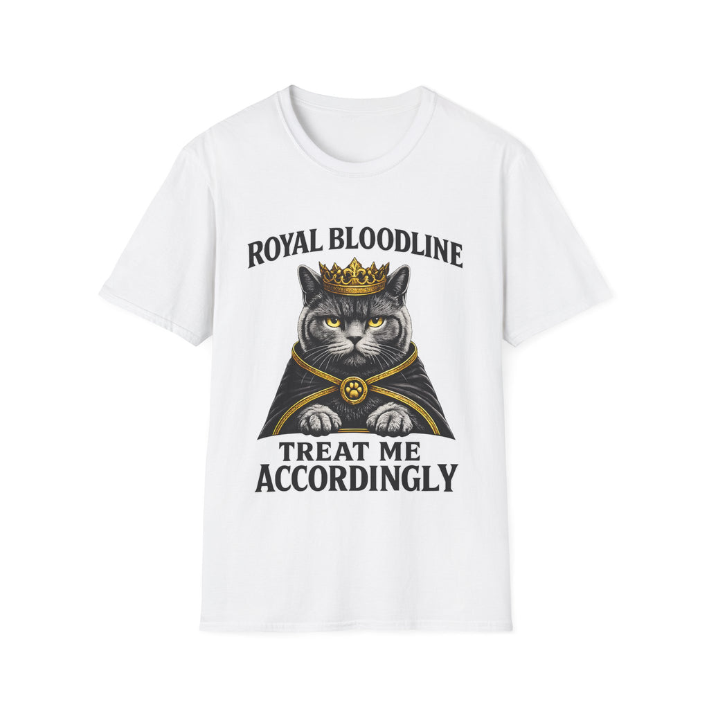 Royal Bloodline British Shorthair Cat Shirt – Treat Me Accordingly Funny Queen Cat Graphic Tee