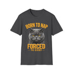 Born To Nap Forced To Exist Funny Cat T-Shirt